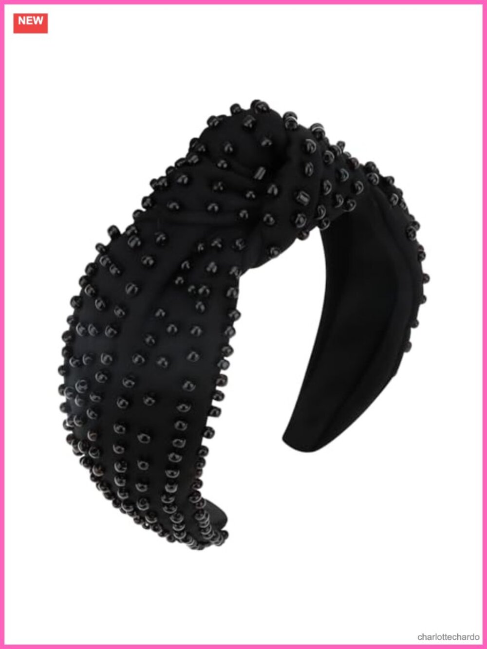 Wide Beaded Knotted Headband Hair Accessory